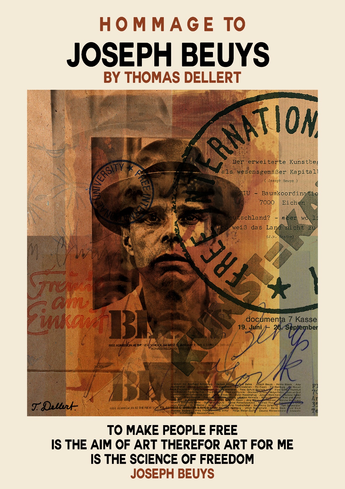 Joseph beuys by thomas dellert poster 